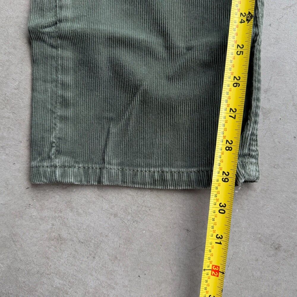 Levi's 514 Y2K Corduroy Pants Mens 33 x 30 Straight Fit Green 5-Pocket Preppy - Picture 10 of 12
